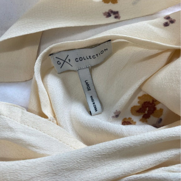 Gentle Fawn Floral Tie Neck Sleeveless Blouse Size Large - Picture 3 of 6